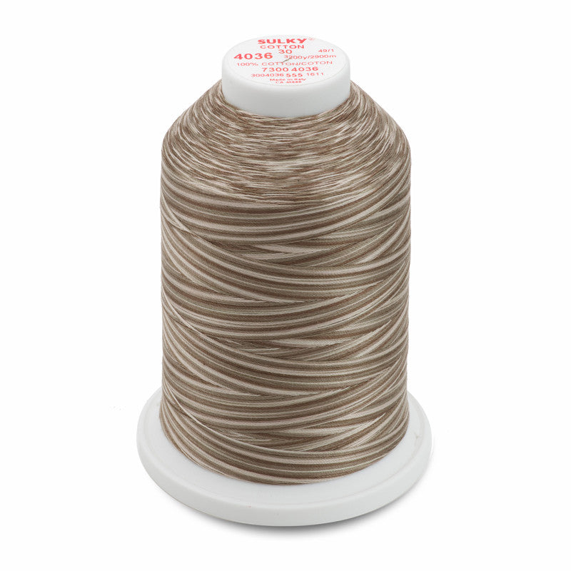 Sulky 30 Wt. Cotton Blendables Thread - Earth Taupes - 3,200 yd. Jumbo Cone