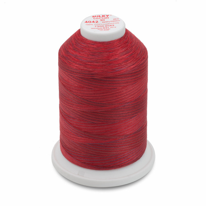 Threading And Con Ing Sulky 30 Wt. Cotton Blendables Thread - Redwork - 3,200 yd. Jumbo Cone ...