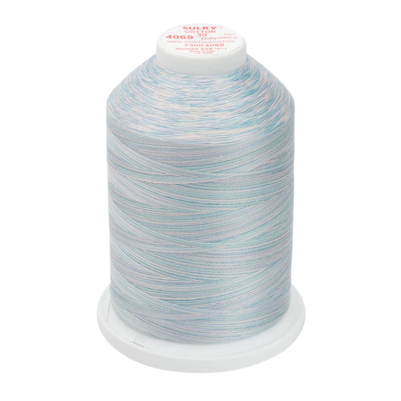 Sulky 30 Wt. Cotton Blendables Thread - Glacier - 3,200 yd. Jumbo Cone