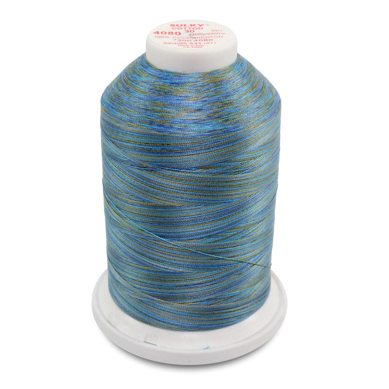 Sulky 30 Wt. Cotton Blendables Thread - Hawaiian Sea - 3,200 yd. Jumbo Cone