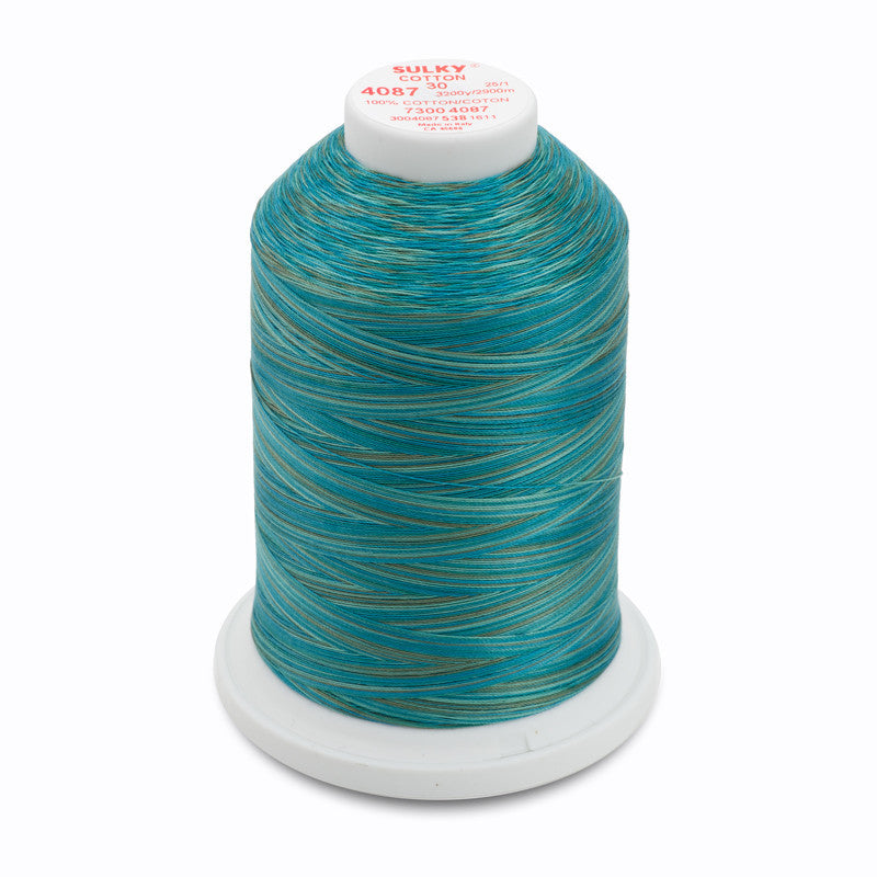 Sulky 30 Wt. Cotton Blendables Thread - Blue Heaven - 3,200 yd. Jumbo Cone