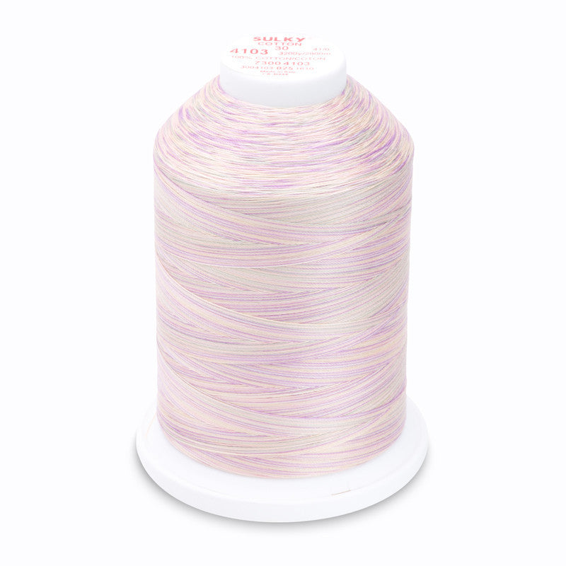 Sulky 30 Wt. Cotton Blendables Thread - Pansies - 3,200 yd. Jumbo Cone