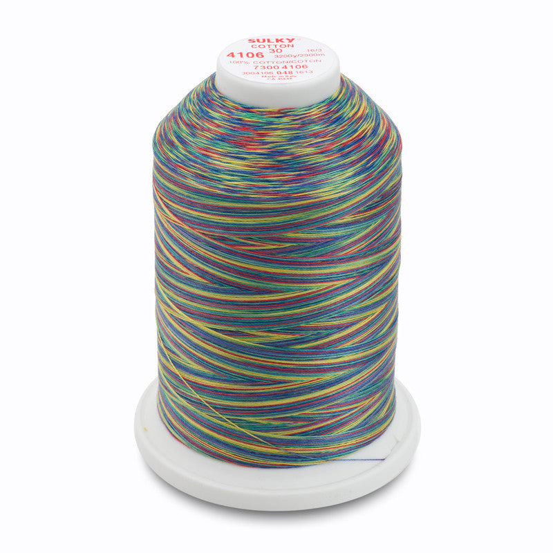 Sulky 30 Wt. Cotton Blendables Thread - Primaries - 3,200 yd. Jumbo Cone