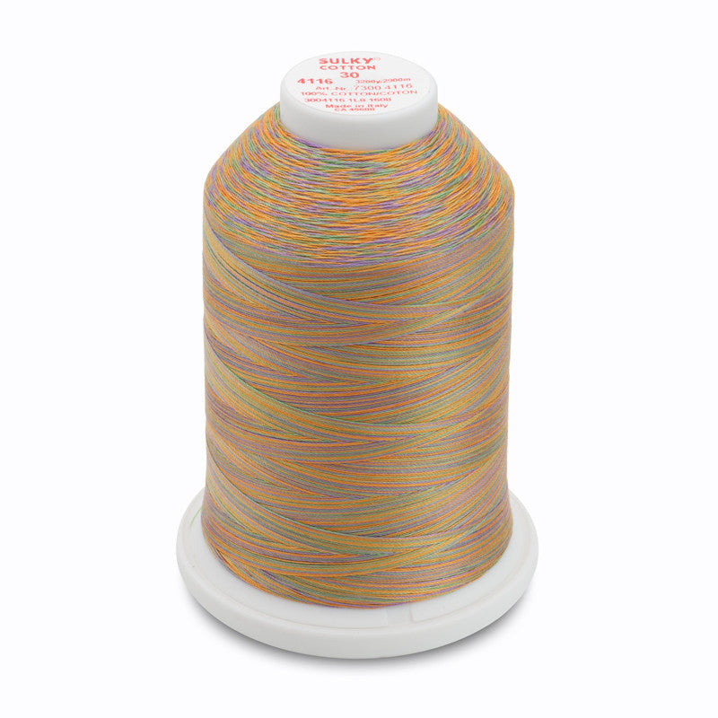 Sulky 30 Wt. Cotton Blendables Thread - Garden Florals - 3,200 yd. Jumbo Cone