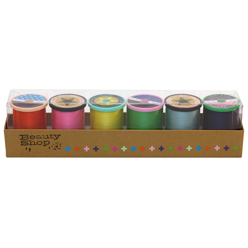 Cotton + Steel 50 Wt. Cotton Thread Collection - Beauty Shop - 6 Pack - 660 yd. Spools