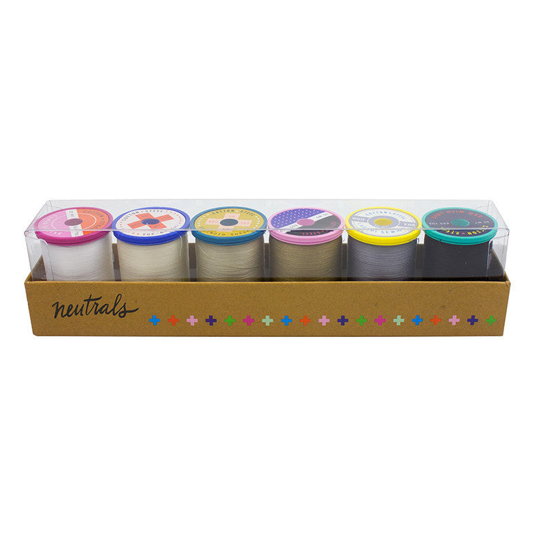 Cotton + Steel 50 Wt. Cotton Thread - "Neutrals" Sampler - 660 yd. Spools