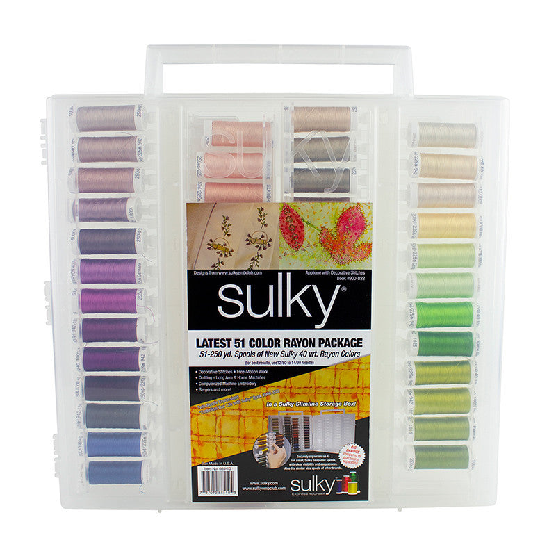 File Holder Thread Sulky Original Slimline Thread Storage Box - 40 Wt. Rayon - 51 Colors ...