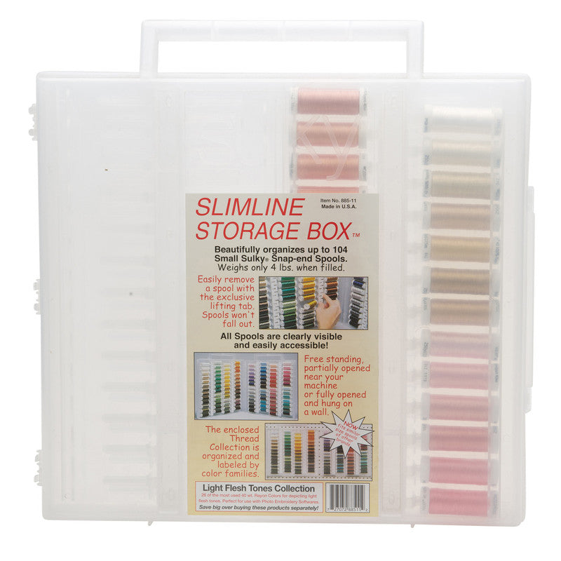 Original Slimline Thread Storage Box - 40 Wt. Rayon Lt. Flesh-tone Colors Collections