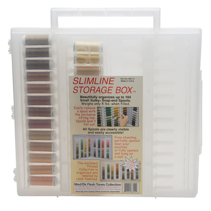 Original Slimline Thread Storage Box - 40 Wt. Rayon Dk. Flesh-tone Colors Collection