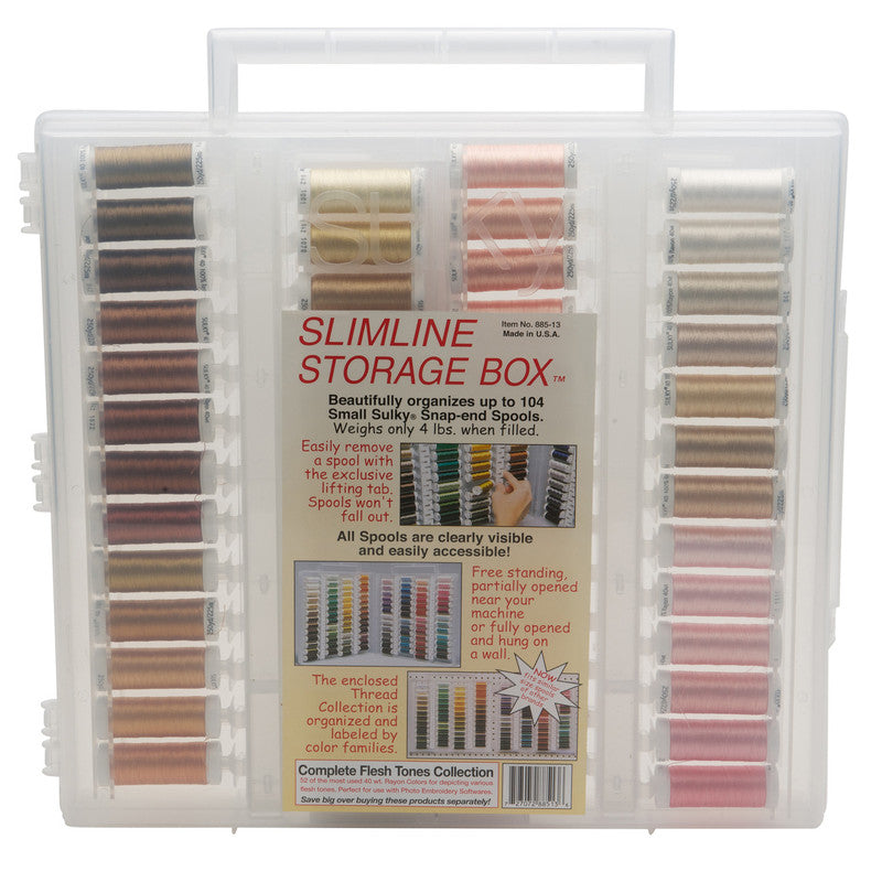 Original Slimline Thread Storage Box - 40 Wt. Rayon Complete Flesh-tone Collection