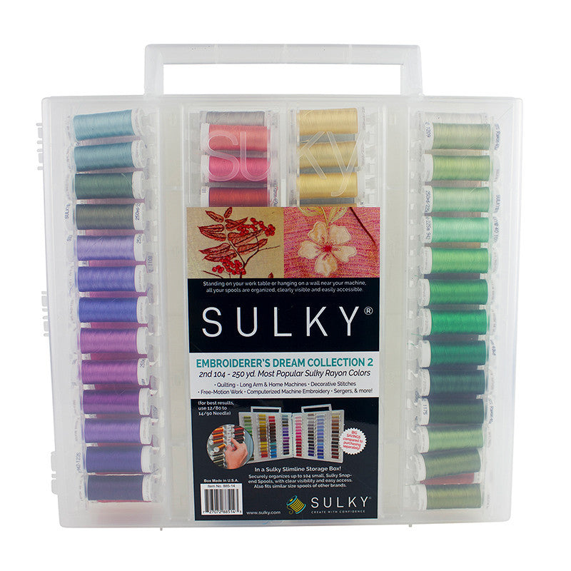 Original Slimline Thread Storage Box - 40 Wt. Rayon Embroiderer's Dream Collection #2