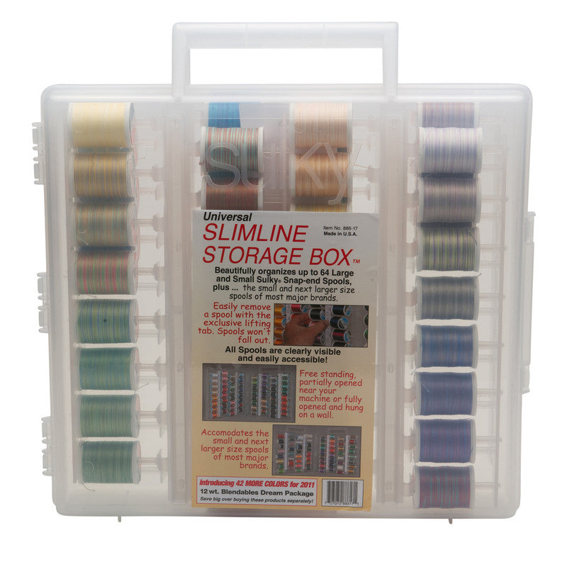 Threadin Sewing Sulky Universal Slimline Thread Storage Box - 12 Wt. Cotton Blendables ...