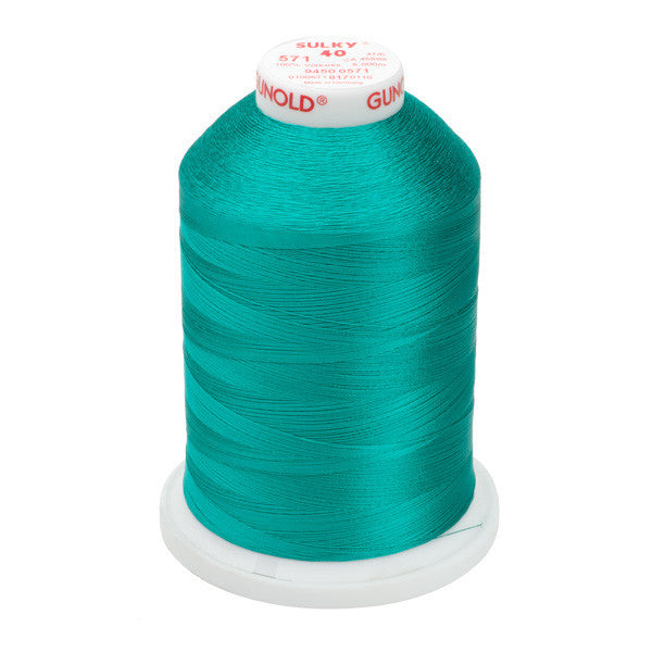 Threading And Con Ing Sulky 40 Wt. Rayon Thread - Deep Aqua - 5,500 yd. Jumbo Cone – Sew ...