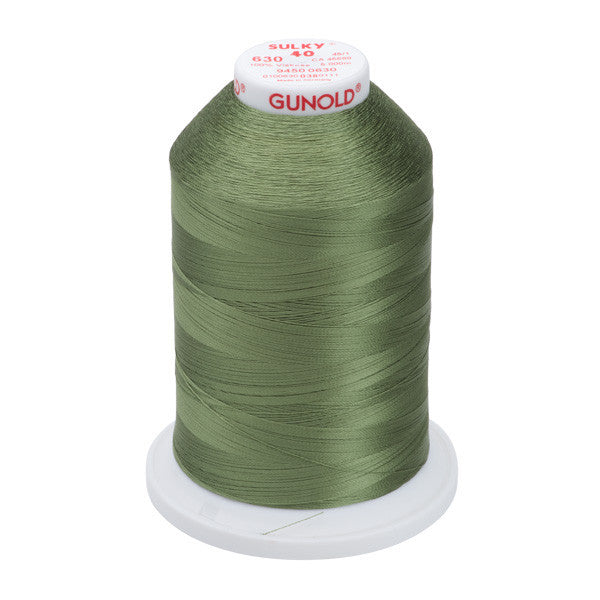 Sulky 40 Wt. Rayon Thread - Moss Green - 5,500 yd. Jumbo Cone – Sew ...