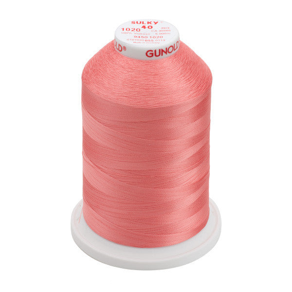 Sulky 40 Wt. Rayon Thread- Dk. Peach - 5,500 yd. Jumbo Cone
