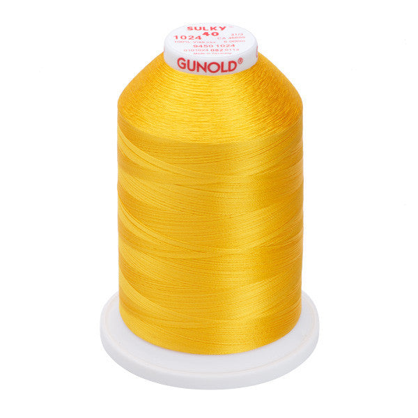 Sulky 40 Wt. Rayon Thread - Goldenrod - 5,500 yd. Jumbo Cone – Sew ...