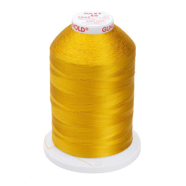 Sulky 40 Wt. Rayon Thread- Mine Gold - 5,500 yd. Jumbo Cone