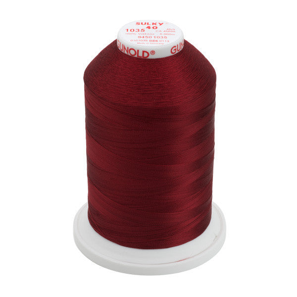 Sulky 40 Wt. Rayon Thread- Dk. Burgundy - 5,500 yd. Jumbo Cone