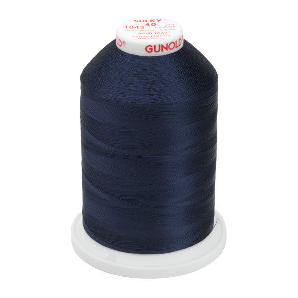 Sulky 40 Wt. Rayon Thread- Dk. Navy - 5,500 yd. Jumbo Cone