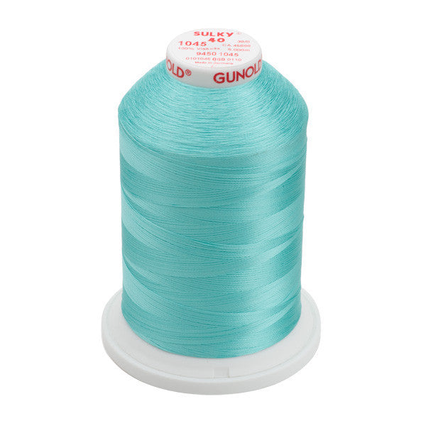 Sulky 40 Wt. Rayon Thread- Lt. Teal - 5,500 yd. Jumbo Cone