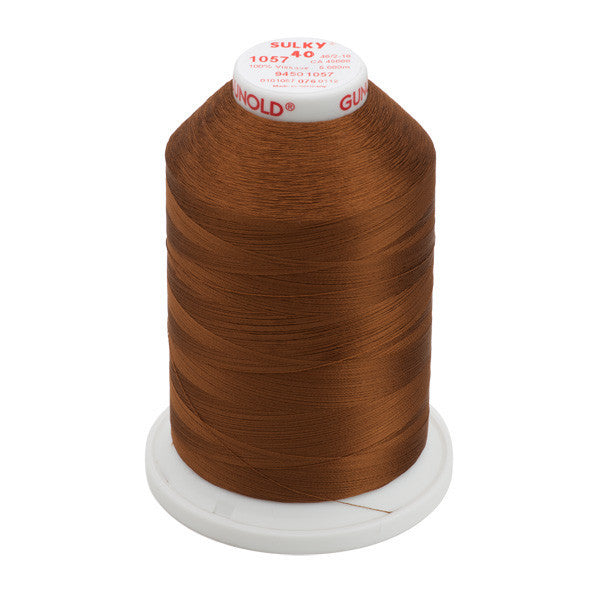 Sulky 40 Wt. Rayon Thread- Dk. Tawny Tan - 5,500 yd. Jumbo Cone
