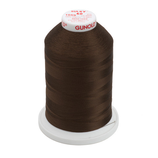 Sulky 40 Wt. Rayon Thread- Dk. Tawny Brown - 5,500 yd. Jumbo Cone