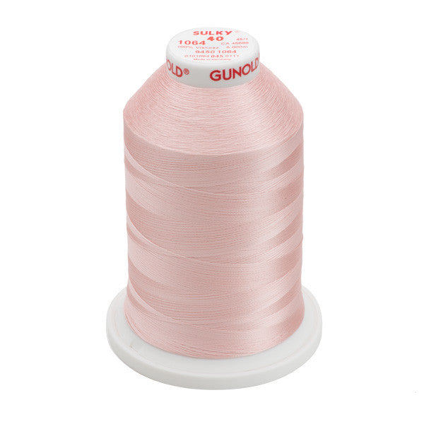 Sulky 40 Wt. Rayon Thread- Pale Peach - 5,500 yd. Jumbo Cone