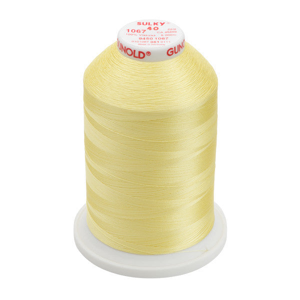 Sulky 40 Wt. Rayon Thread- Lemon Yellow - 5,500 yd. Jumbo Cone