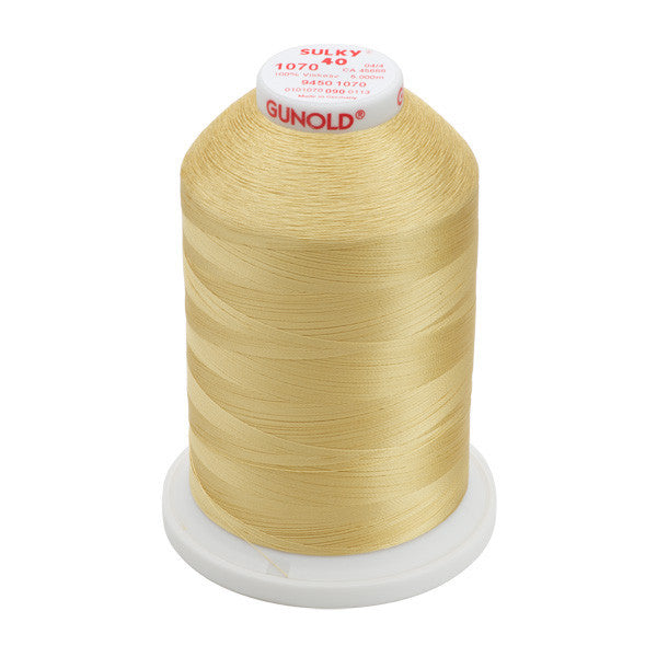 Sulky 40 Wt. Rayon Thread- Gold - 5,500 yd. Jumbo Cone