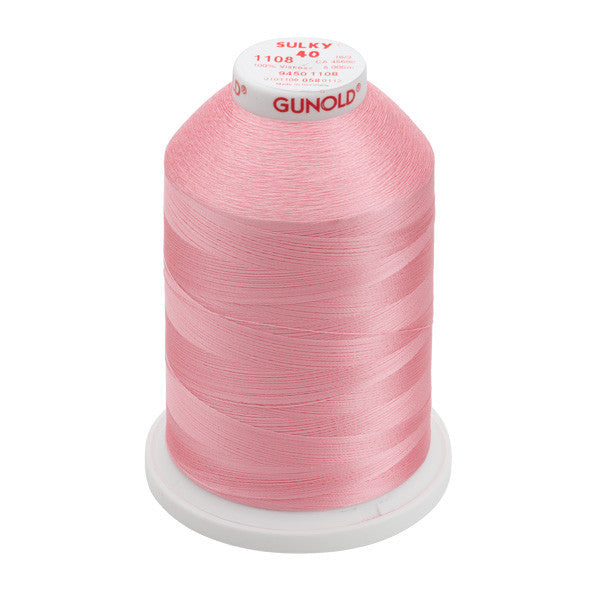 Sulky 40 Wt. Rayon Thread - Lt. Mauve - 5,500 yd. Jumbo Cone – Sew ...