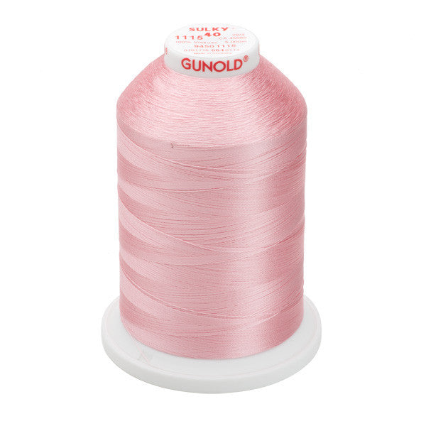 Sulky 40 Wt. Rayon Thread- Lt. Pink - 5,500 yd. Jumbo Cone