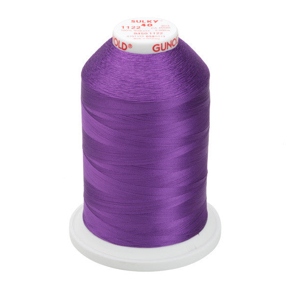 Sulky 40 Wt. Rayon Thread- Purple - 5,500 yd. Jumbo Cone