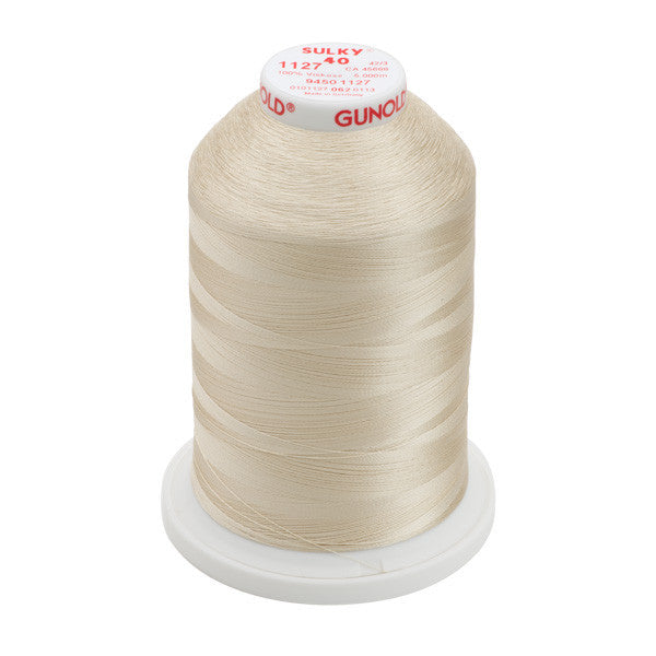 Sulky 40 Wt. Rayon Thread- Med. Ecru - 5,500 yd. Jumbo Cone