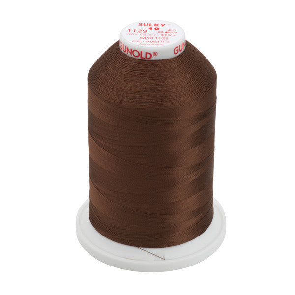 Sulky 40 Wt. Rayon Thread- Brown - 5,500 yd. Jumbo Cone