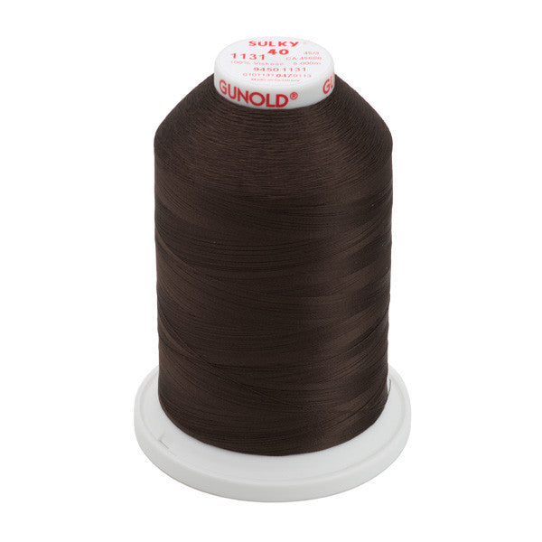 Sulky 40 Wt. Rayon Thread- Cloister Brown - 5,500 yd. Jumbo Cone