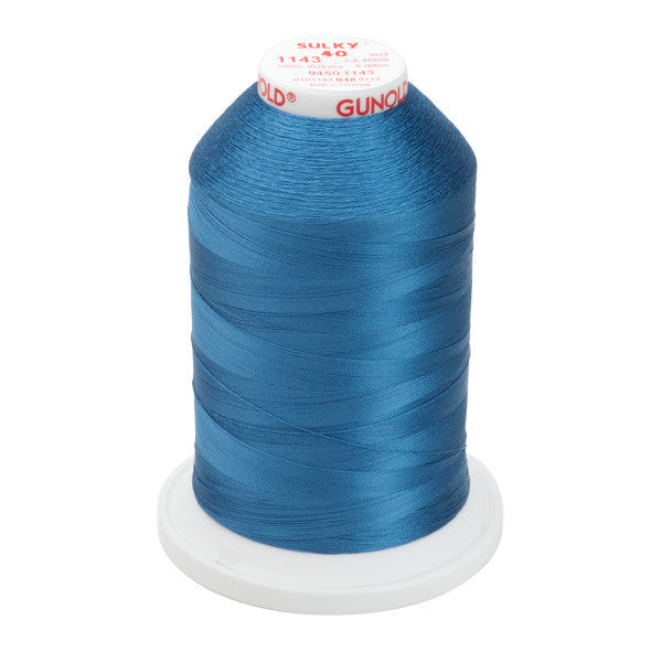 Sulky 40 Wt. Rayon Thread- True Blue - 5,500 yd. Jumbo Cone