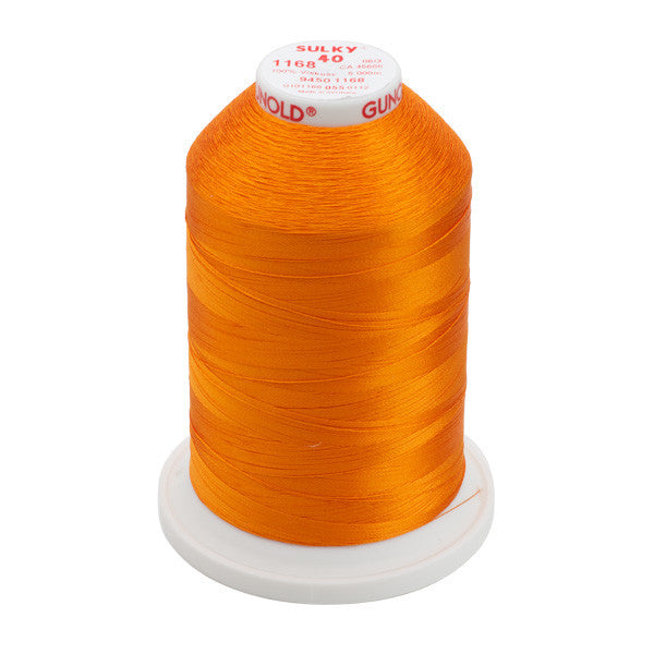 Sulky 40 Wt. Rayon Thread- True Orange - 5,500 yd. Jumbo Cone