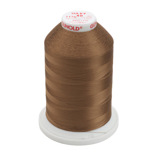 Sulky 40 Wt. Rayon Thread- Lt. Brown - 5,500 yd. Jumbo Cone