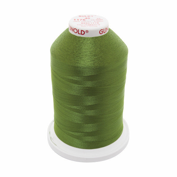Sulky 40 Wt. Rayon Thread- Med. Dk. Avocado - 5,500 yd. Jumbo Cone