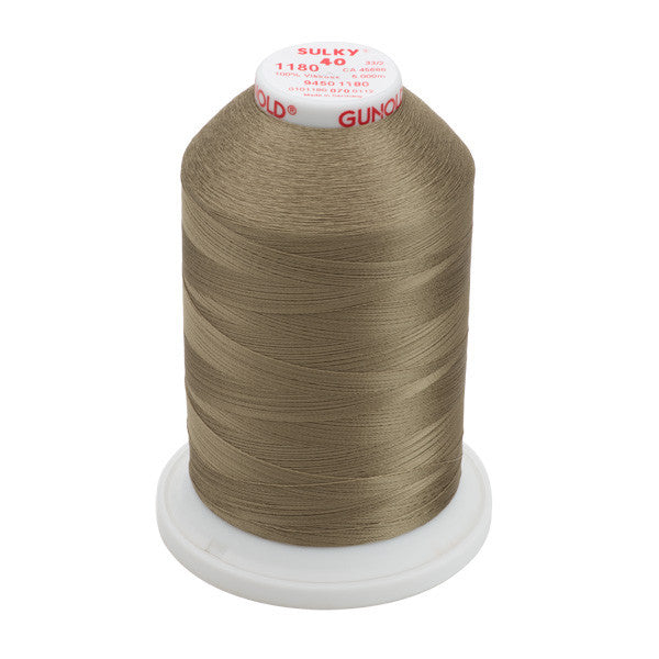 Sulky 40 Wt. Rayon Thread- Med. Taupe - 5,500 yd. Jumbo Cone