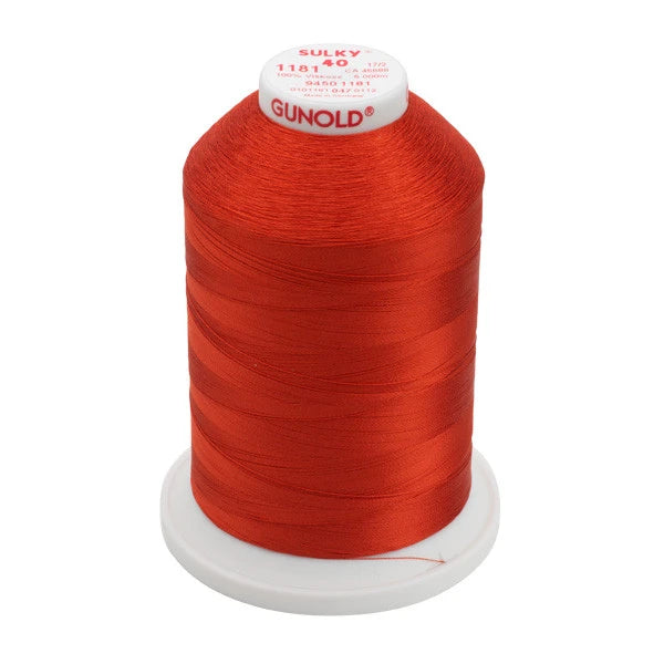 Sulky 40 Wt. Rayon Thread- Rust - 5,500 yd. Jumbo Cone