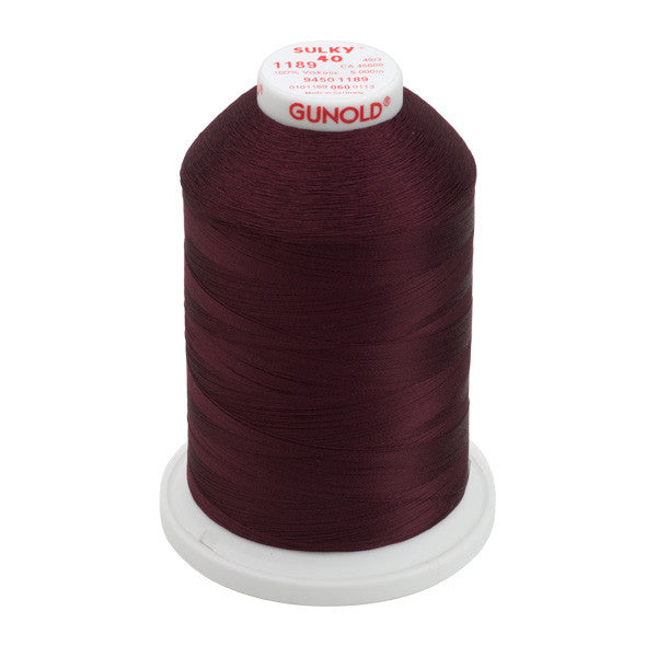 Sulky 40 Wt. Rayon Thread- Dk. Chestnut - 5,500 yd. Jumbo Cone