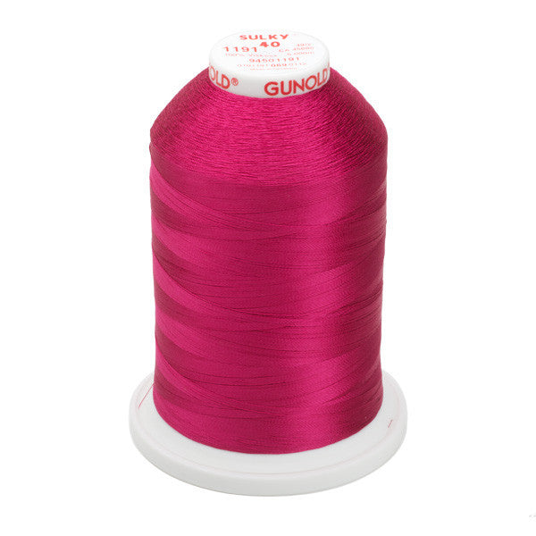 Sulky 40 Wt. Rayon Thread- Dk. Rose - 5,500 yd. Jumbo Cone