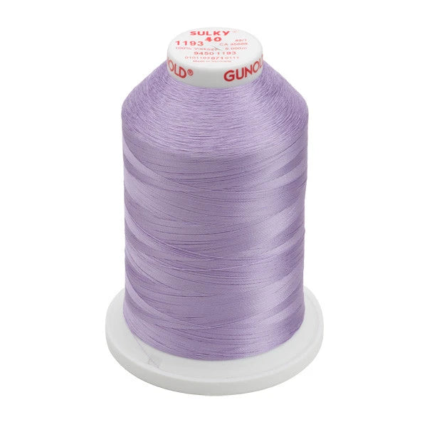 Sulky 40 Wt. Rayon Thread- Lavender - 5,500 yd. Jumbo Cone