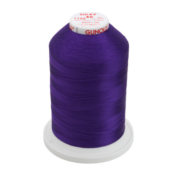 Sulky 40 Wt. Rayon Thread- Dk. Purple - 5,500 yd. Jumbo Cone