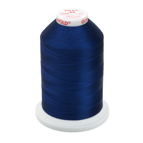 Sulky 40 Wt. Rayon Thread- Med. Dk. Navy - 5,500 yd. Jumbo Cone
