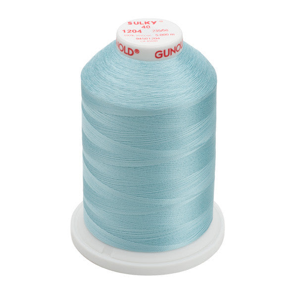 Sulky 40 Wt. Rayon Thread- Pastel Jade - 5,500 yd. Jumbo Cone