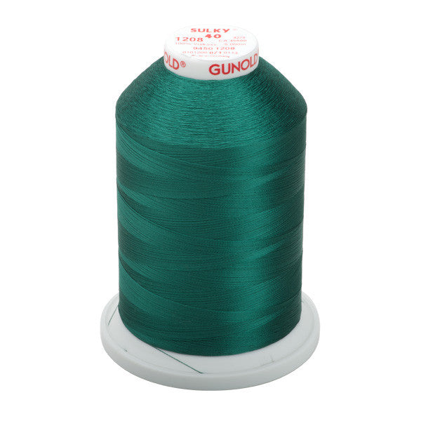 Sulky 40 Wt. Rayon Thread- Mallard Green - 5,500 yd. Jumbo Cone