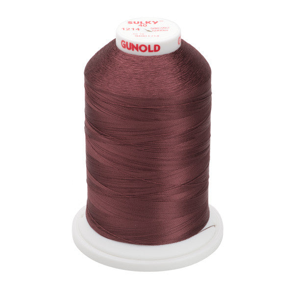 Sulky 40 Wt. Rayon Thread- Med. Chestnut - 5,500 yd. Jumbo Cone