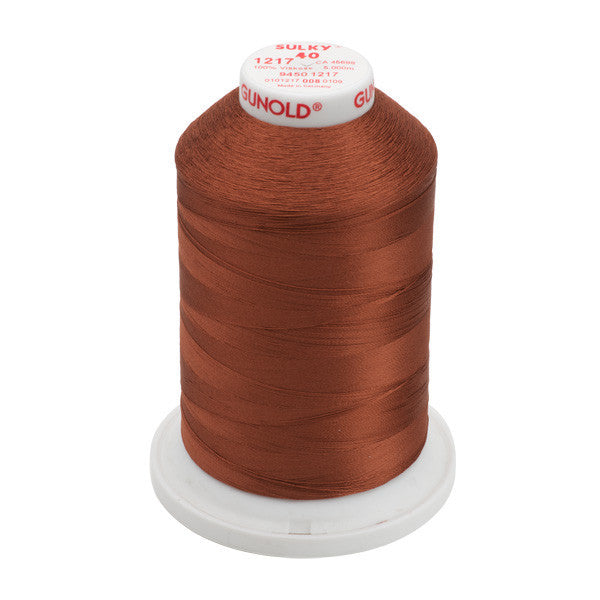Sulky 40 Wt. Rayon Thread- Chestnut - 5,500 yd. Jumbo Cone